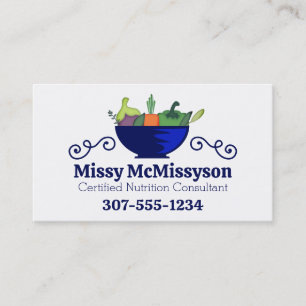 Cartão De Visita ervas vegetais da bacia que cozinham o negócio