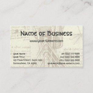 Cartão De Visita Esboço Anatômico da Coluna Vertebral Leonardo da V