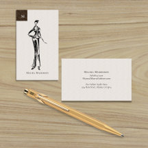 Esboço de Modelo de Designer de Moda Moderna