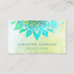 Cartão De Visita esboço esético verde