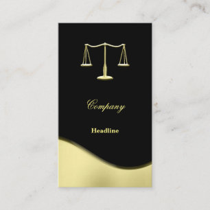Cartão De Visita Escala Dourado de justiça