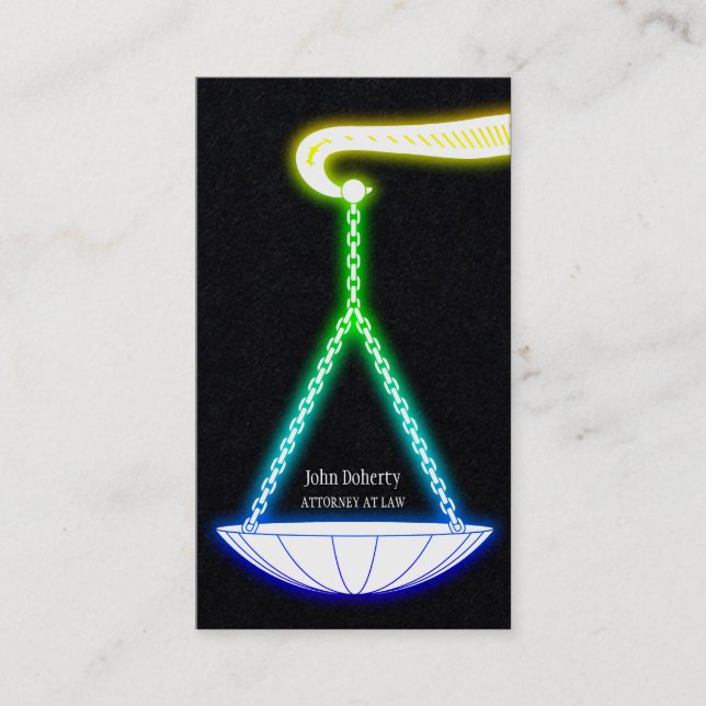 Cartão De Visita Escalas de Justiça Coloridas | Advogado (Frente)