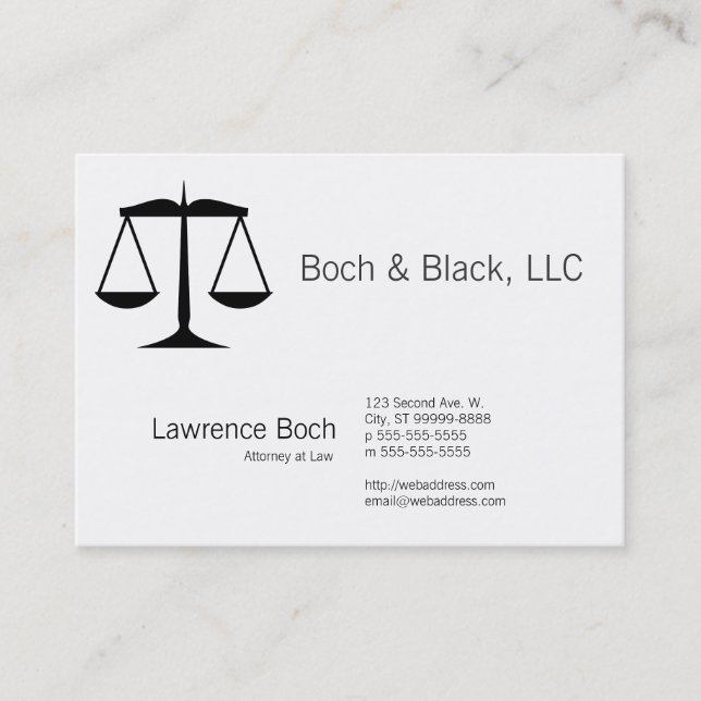 Cartão De Visita Escalas de justiça (lei) (Frente)