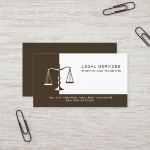 Cartão De Visita Escalas do advogado de justiça