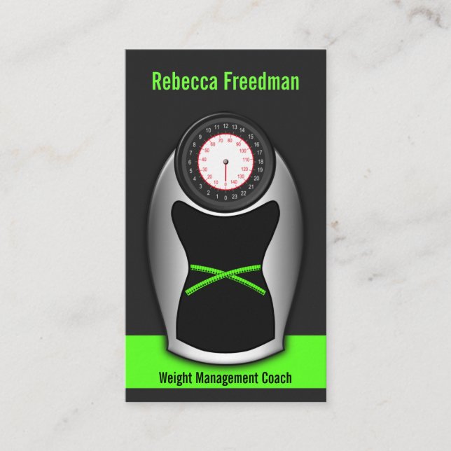 Cartão De Visita Escamas de Banheiras do treinador de Perda Preta e (Frente)