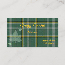 Cartão de visita escocês da xadrez de Tartan