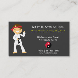 Cartão De Visita Escola de Artes Marciais