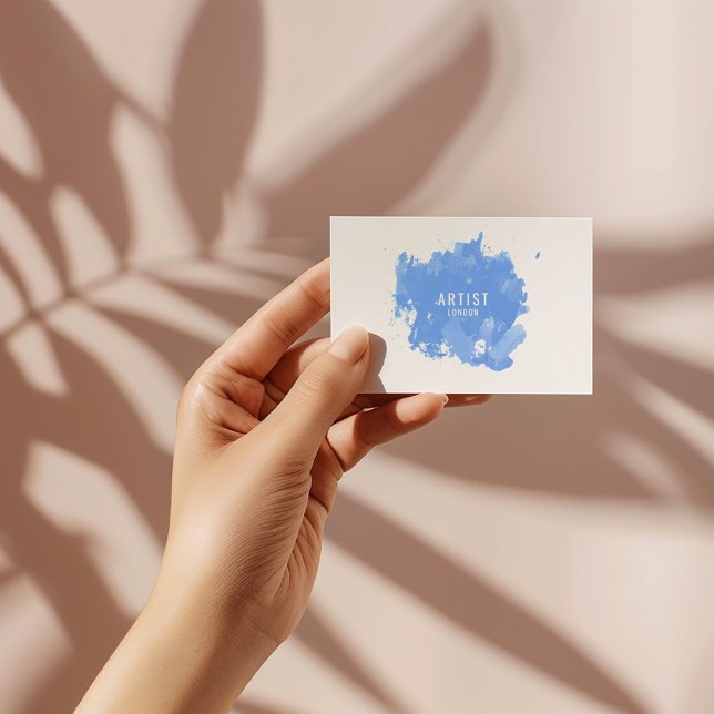 Cartão De Visita Escolha sua cor, aquarela, salpicos (Artistic watercolor splash business card with choice of colors)