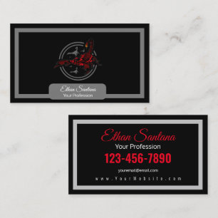 Cartão De Visita Escorpião Vermelho