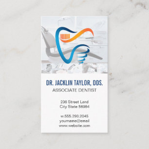 Cartão De Visita Escova Dental Logo Cuidados de Saúde