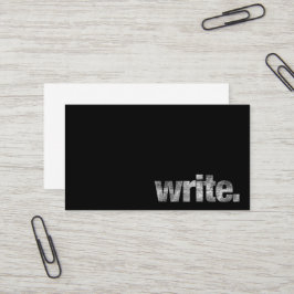 Cartão De Visita Escreva: Escritor, escritor Freelance, autor