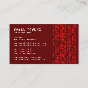 Cartão De Visita Escrevendo Alienígena real - Castanho