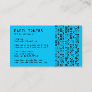 Cartão De Visita Escrevendo real - Azul