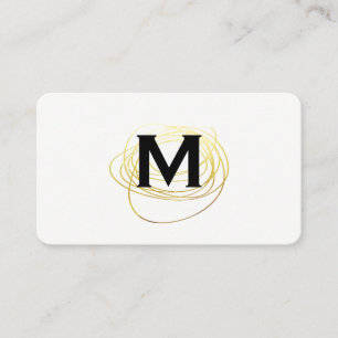 Cartão De Visita Escribble Dourado / Monograma