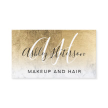 Escrita em mármore de folha de ouro monogramada