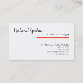 Cartão De Visita Escrita manual simples criativa moderna branca ver