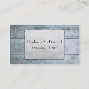 Cartão De Visita Escritor de Freelance de Papel Desenrascado em Fun