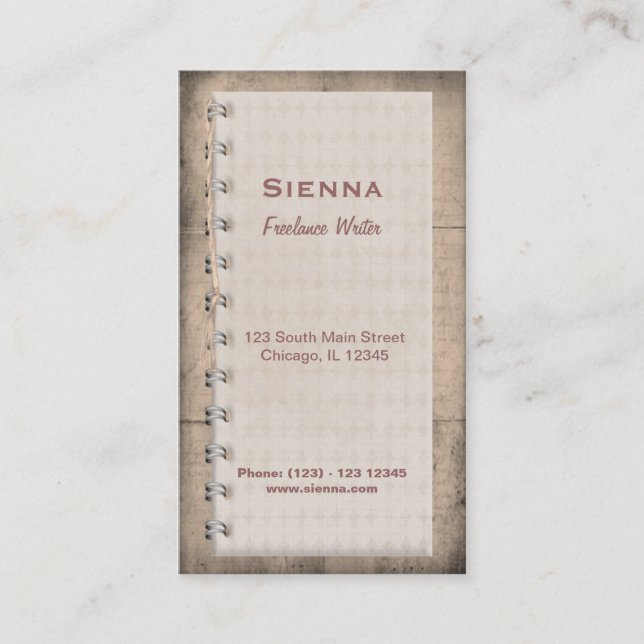 Cartão De Visita Escritor Freelance (Frente)