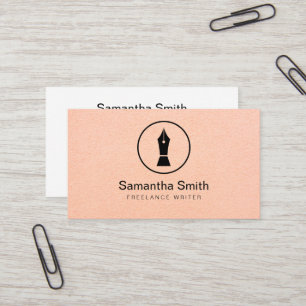 Cartão De Visita Escritor Freelancer de Logotipo de Caneta e Escrit