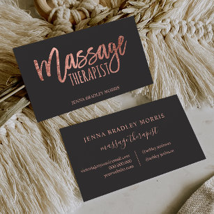 Cartão De Visita Escritor moderno de massagens, roteiro de rosa dou
