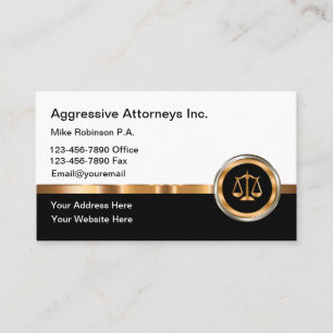 Cartão De Visita Escritório de Advocacia Classy Attorney