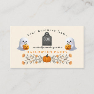 Cartão De Visita Escritório de Festas de Halloween do Spooky