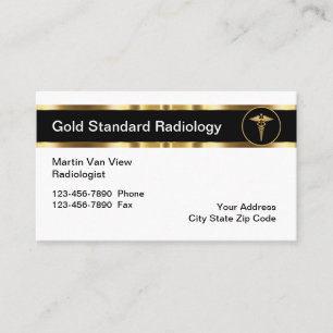 Cartão De Visita Escritório de Radiologia Clássico