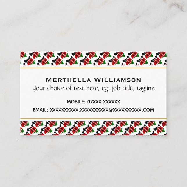 Cartão De Visita Escritura Cristã de KENYA John 3:16 (Frente)