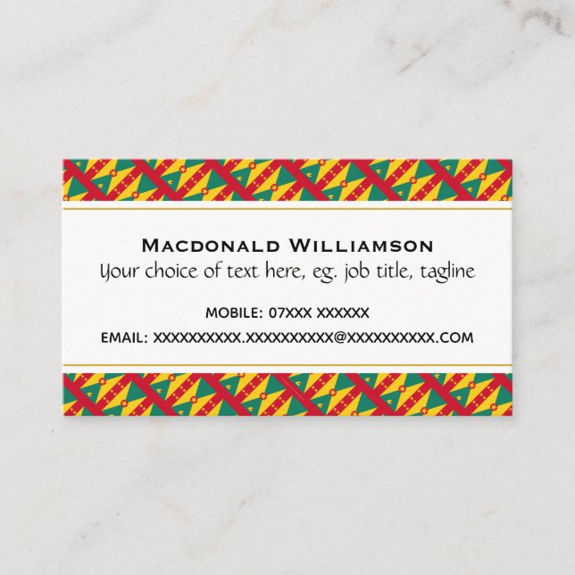 Cartão De Visita Escritura Cristã GRENADA John 3:16 (Frente)