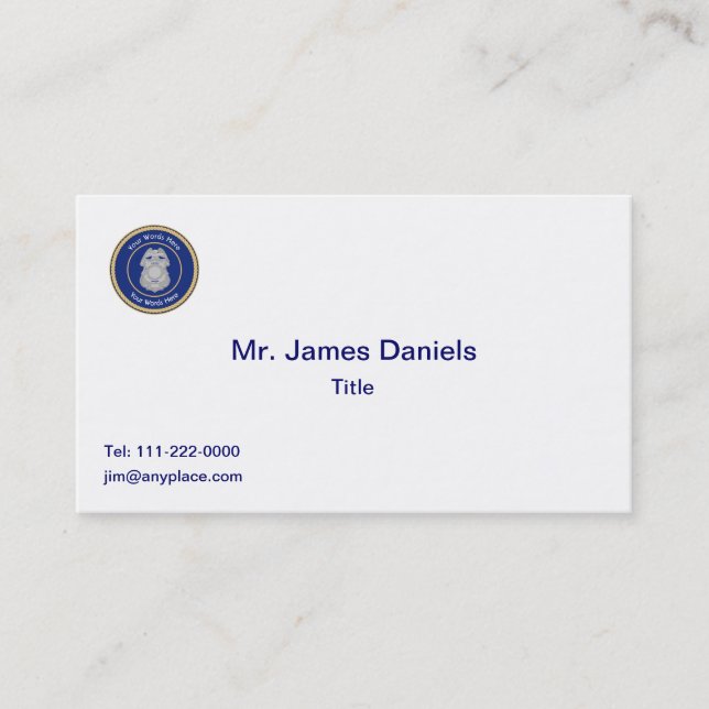 Cartão De Visita Escudo Universal do Crachá Policial (Frente)