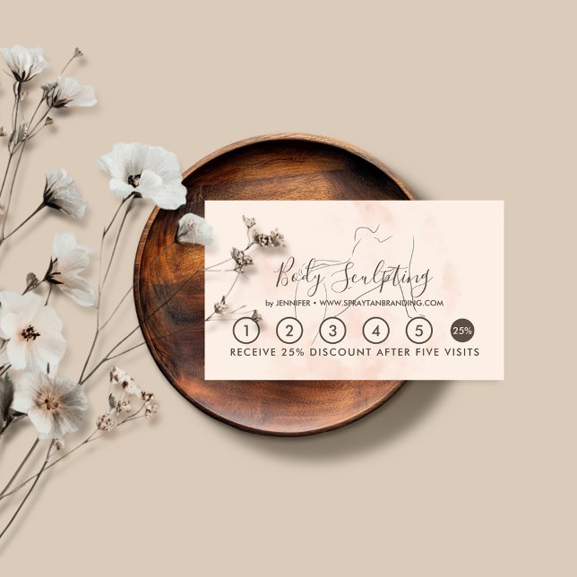 Cartão De Visita Esculpindo o corpo spa de contorno (Criador carregado)