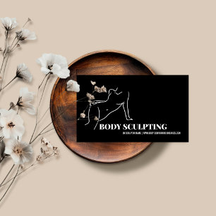 Cartão De Visita Escultor corporal esteticista de spa de contorno