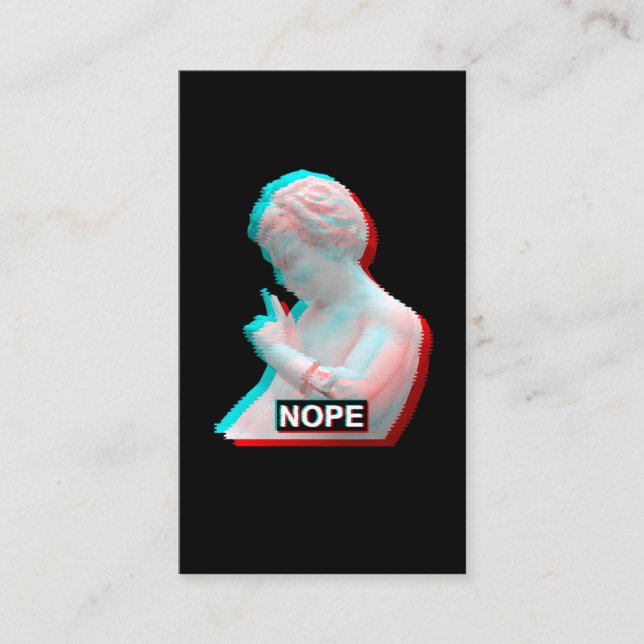 Cartão De Visita Escultura da Grécia Antiga Esculta Esética Vaporwa (Frente)