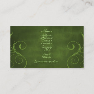 Cartão de visita escuro da elegância, Forest Gre