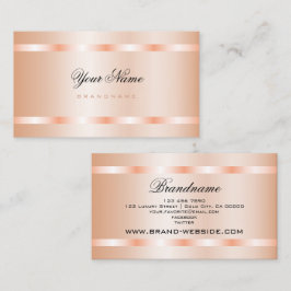 Cartão De Visita Esfregaço de Shimmering Luxurioso do Rosa de Paste