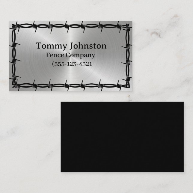 Cartão De Visita Esgrima com fio de barba (Frente/Verso)