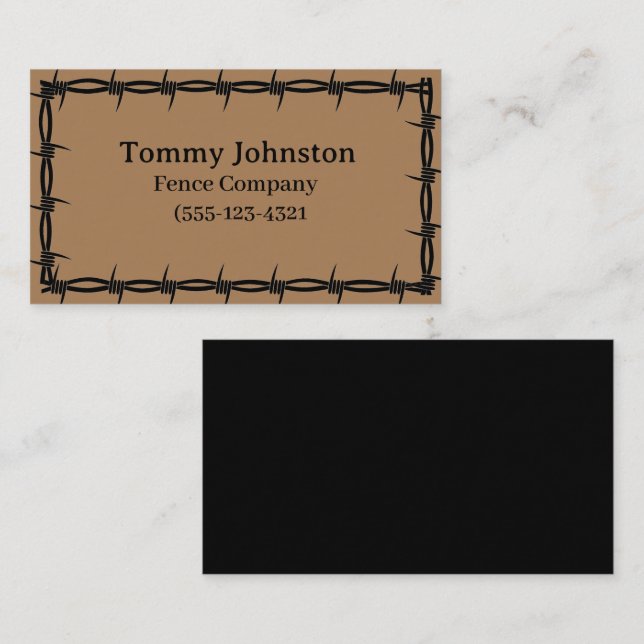 Cartão De Visita Esgrima com fio de barba (Frente/Verso)