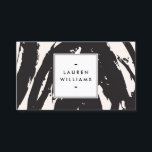 Cartão De Visita Esmagamentos Elegantes e Abstrato Negros<br><div class="desc">Uma elegante caixa branca contendo seu nome ou nome comercial realmente se destaca na abstrato gráfica preto e rosa claro. Edgy e elegante. © 1201AM CREATIVE</div>