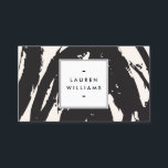 Cartão De Visita Esmagamentos Elegantes e Abstrato Negros<br><div class="desc">Uma elegante caixa branca contendo seu nome ou nome comercial realmente se destaca na abstrato gráfica preto e rosa claro. Edgy e elegante. © 1201AM CREATIVE</div>