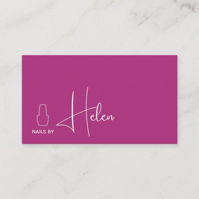 Cartão De Visita Esmalte preto moderno e mínimo esmalte (Frente)