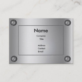 Cartão De Visita Esmeril metálico -