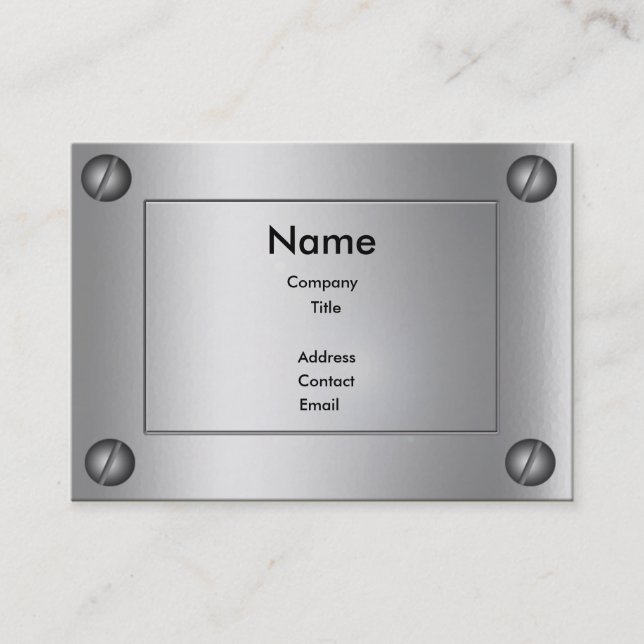 Cartão De Visita Esmeril metálico - (Frente)