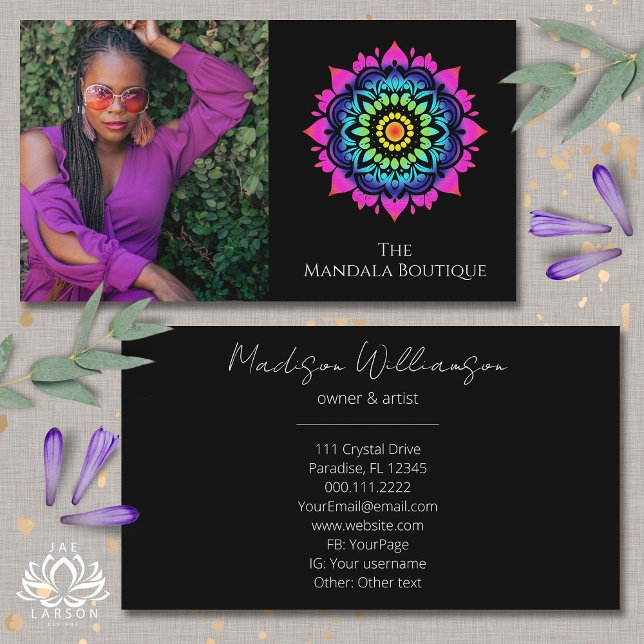 Cartão De Visita Esoteric Mandala - Foto Metafísica Holística de Bo (Criador carregado)