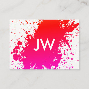 Cartão De Visita Espalho Artístico Brilhante Expressivo