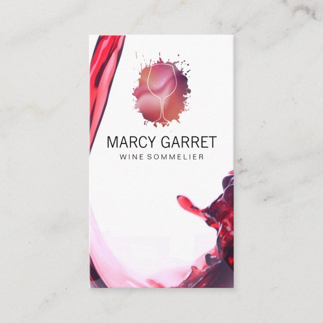 Cartão De Visita Espalho De Vinho | Farinha de vinho (Frente)