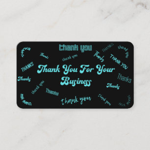 Cartão De Visita Especial Personalizável/Preto Obrigado