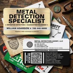 Cartão De Visita Especialista em Detector de Metais / Detecção / Re