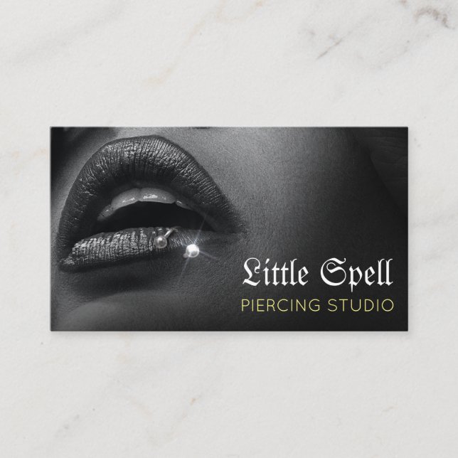 Cartão De Visita Especialista em Piercing Studio Tatot Piercing (Frente)