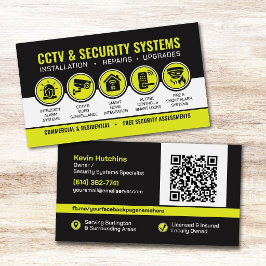Cartão De Visita Especialista em Sistemas de Segurança & CCTV Moder