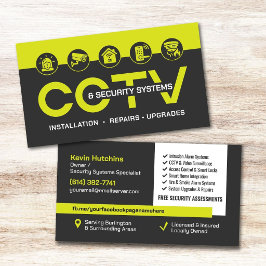 Cartão De Visita Especialista em Sistemas de Segurança & CCTV Moder
